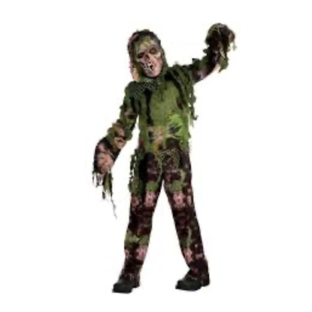 MARSH MONSTER Kids Halloween Costume with Hooded Shirt and Pants size various
